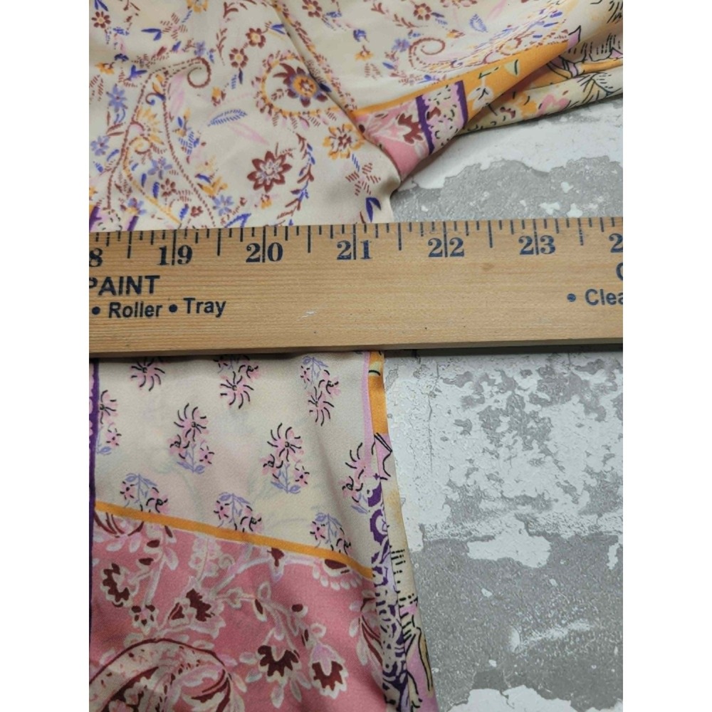ZARA Paisley Patchwork Print Long Sleeve‎ Button Up Blouse Women's Small - Picture 3 of 5